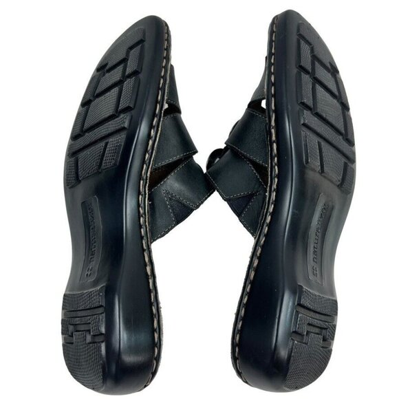 Naturalizer Womens Black Carney Leather Top Slip On Open Toe Sandals Size 6M - Picture 9 of 12